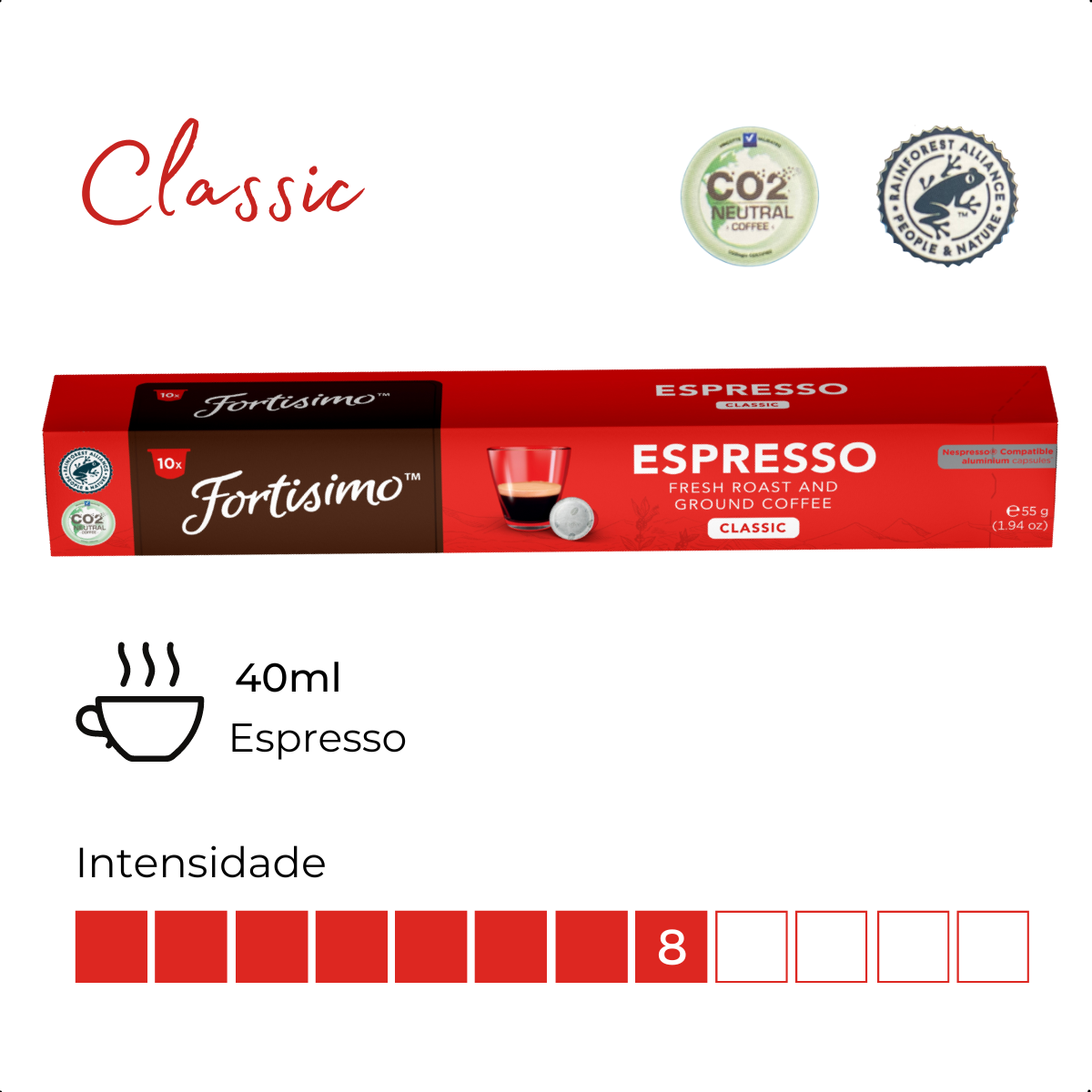 Cápsula de Café Fortisimo Classic - 10 Unid