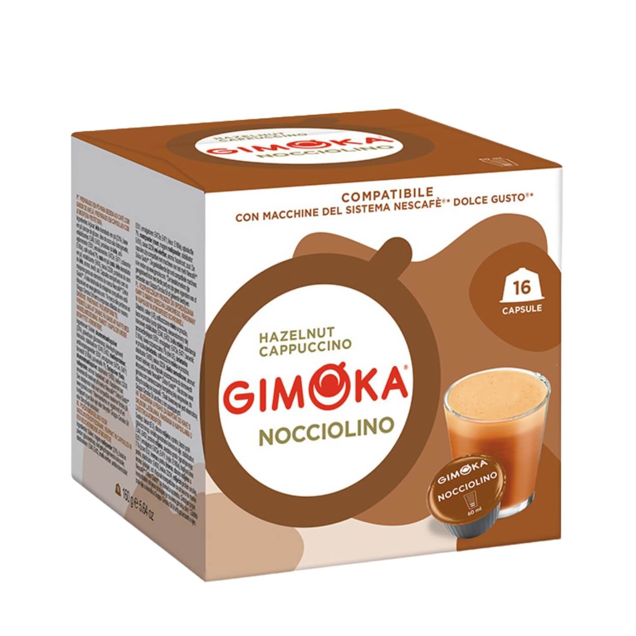 16 Cápsulas de Café Gimoka - Sabor Noccio...