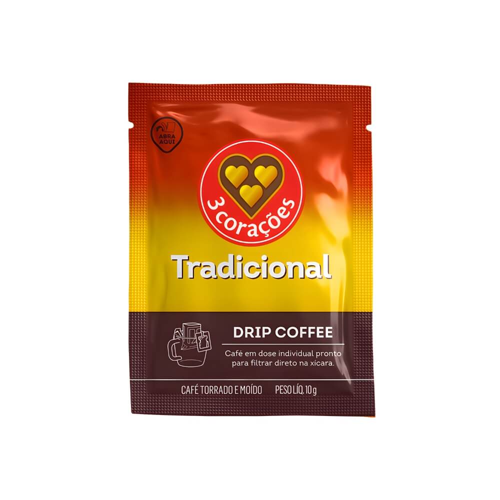 Drip Coffee TRÊS 3 Corações Tradicional 1...