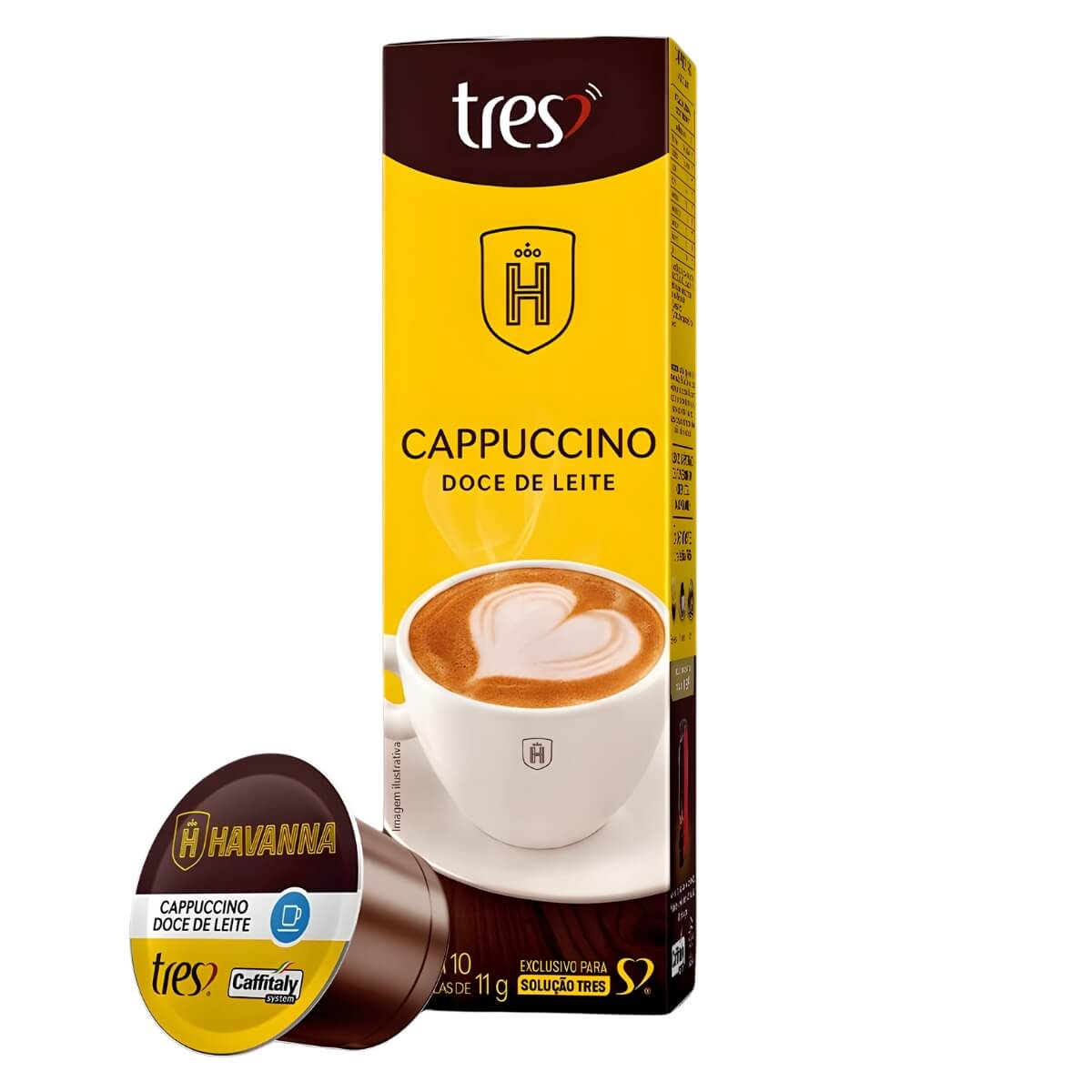 Cápsulas 3 Corações Cappuccino Havanna Do...