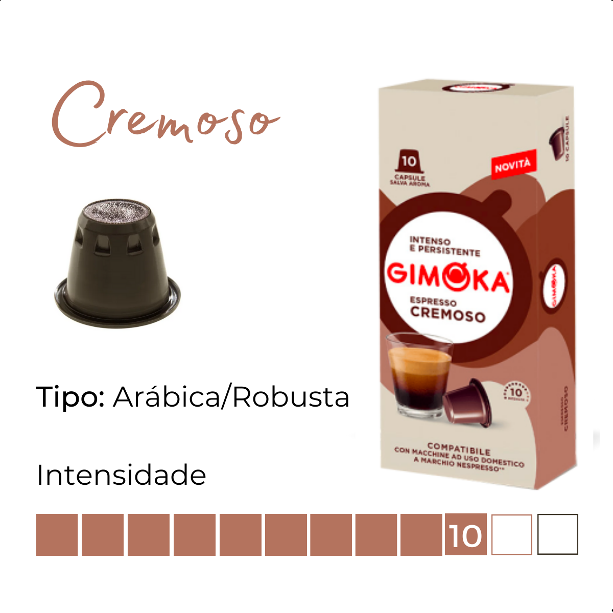 50 Cápsulas de Café para Nespresso® Gimok...